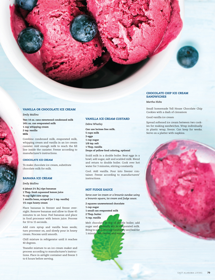 Ice Cream Recipes as seen in EastAlabamaLiving.com