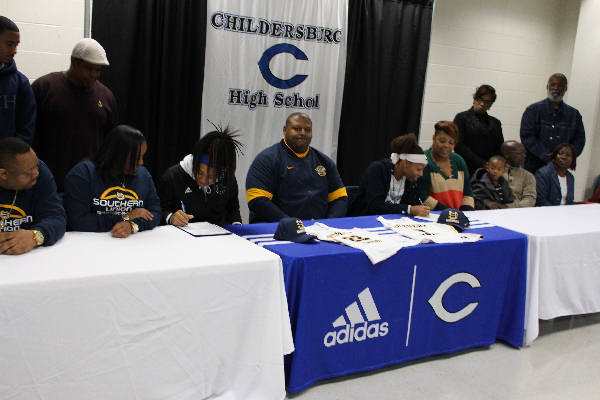 Two Childersburg Lady Tigers sign to play collegiate basketball at Southern Union